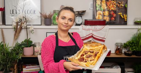 Chrupiąca tarta serowo-gruszkowa na ciepło. Ślinka cieknie od samego patrzenia