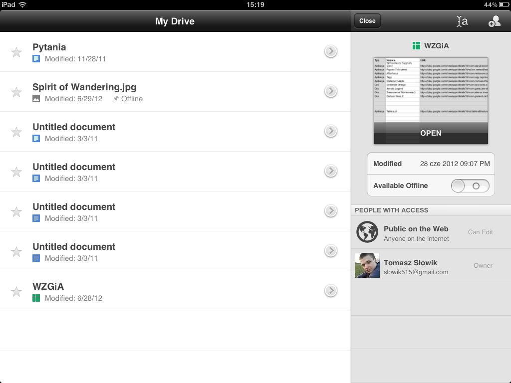 Google Drive na iOS-a 2