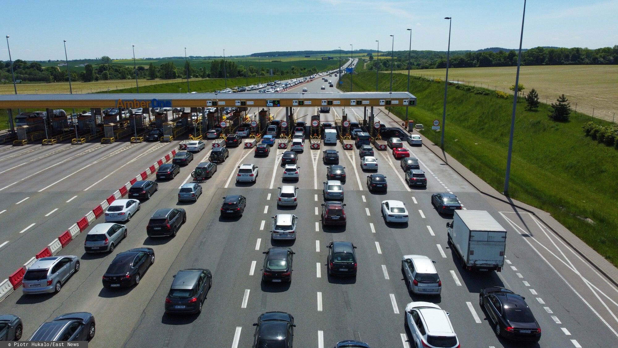 Korek do bramki w Rusocinie na autostradzie A1