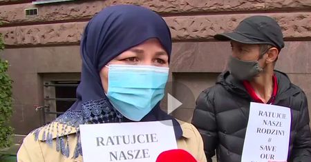 Warszawa. Pikieta Afgańczyków przed MSZ. Proszą o ocalenie ich rodzin