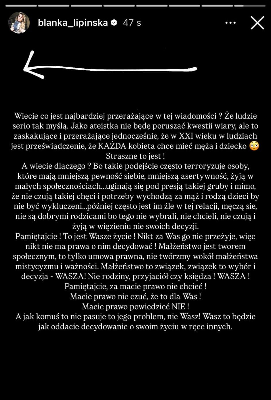 Blanka Lipińska odpowiada na hejterski komentarz