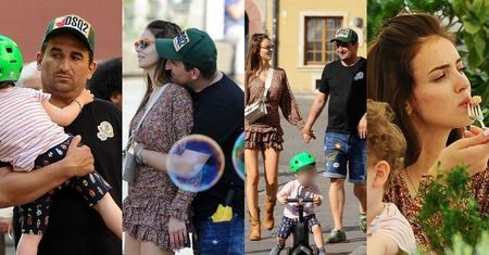 Zakochani Misiek Koterski i Marcela Leszczak rozkoszują się rodzinną wycieczką w towarzystwie synka (ZDJĘCIA)