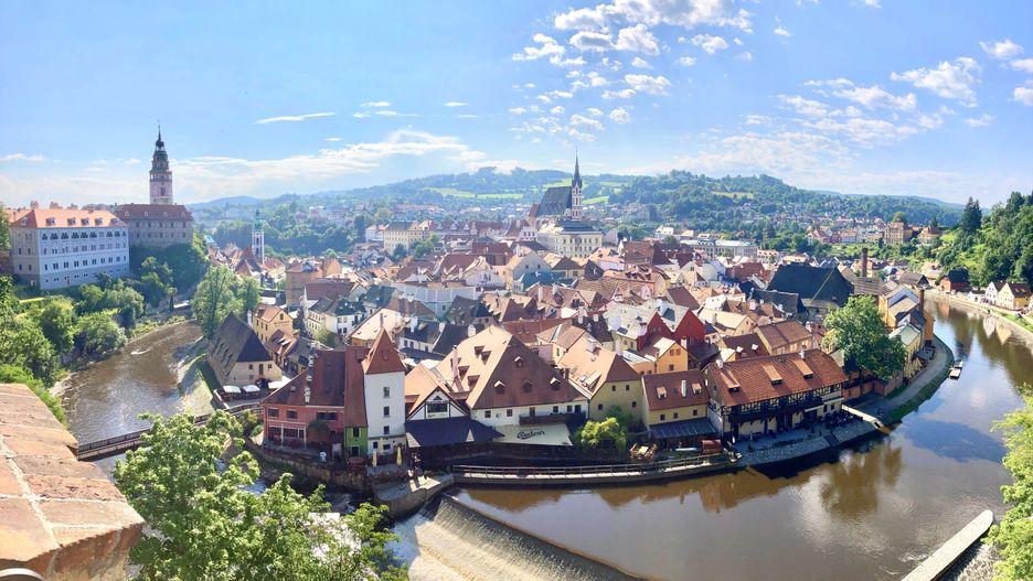 Czeski Krumlov zachwyca położeniem