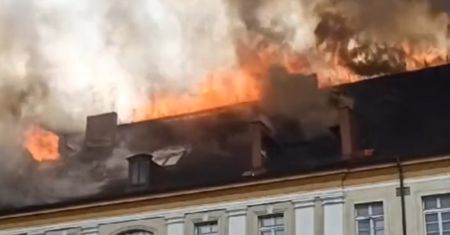 Przerażające wideo. Tak płonie dach budynku Akademii w Gorzowie
