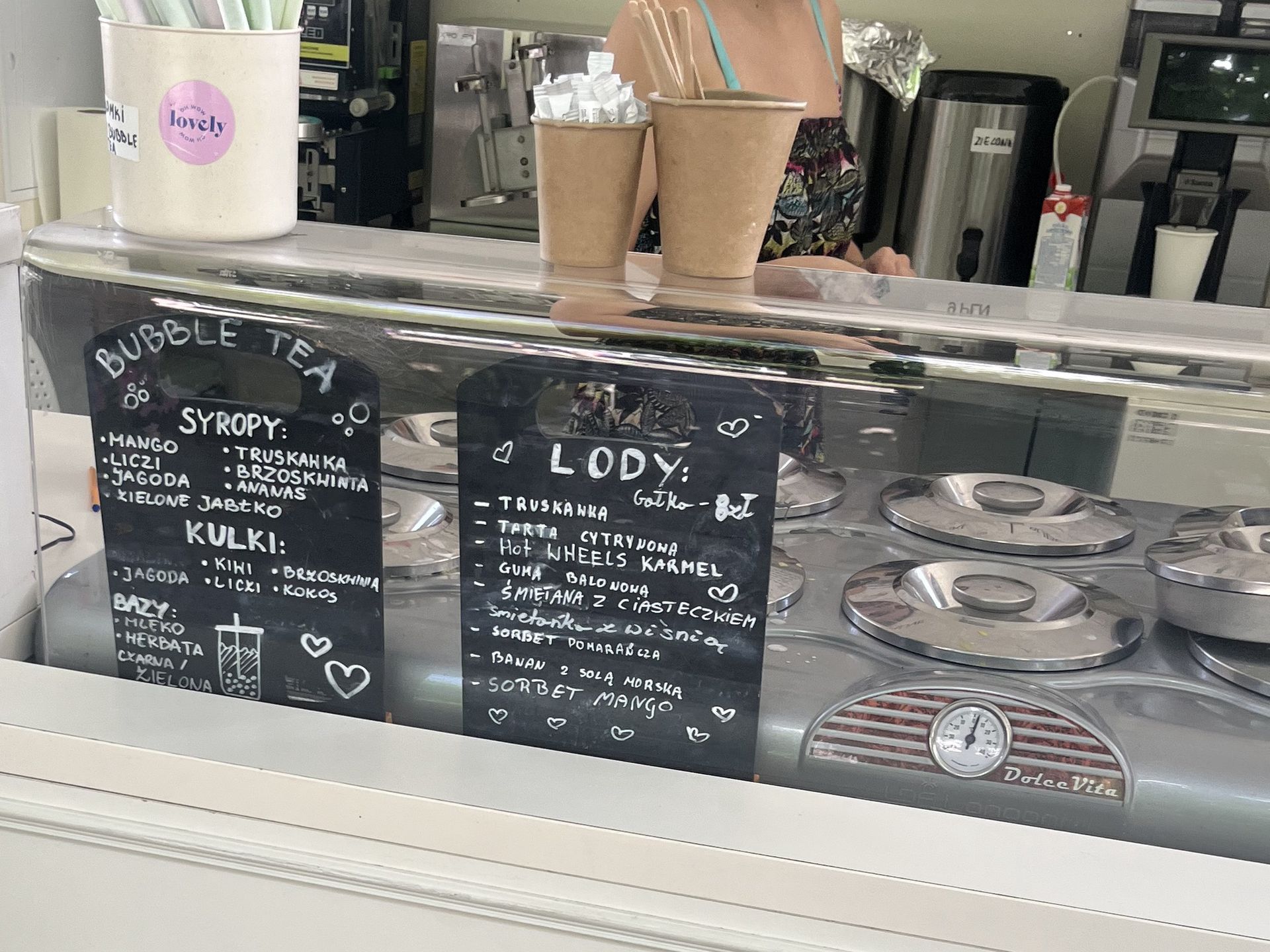 Ceny lodów i gofrów na Monciaku
