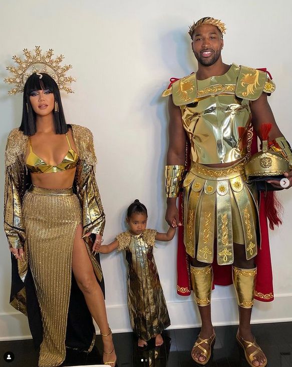 Khloe Kardashian i Tristan Thompson z córką