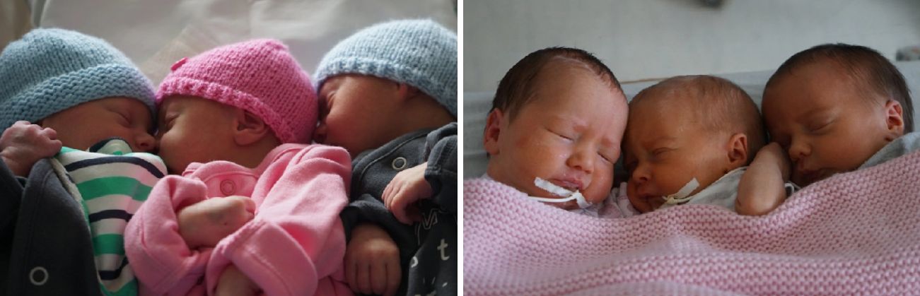 W jednym szpitalu w ciągu 24 godzin urodziły się dwa razy trojaczki