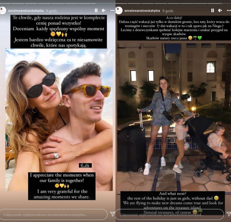 Anna Lewandowska zapowiada dalszą część urlopu bez Roberta