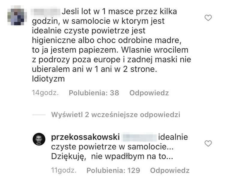Przemysław Kossakowski walczy ze zwolennikami teorii spiskowych