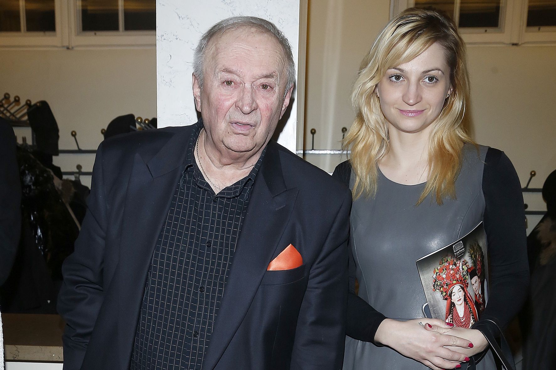 Bohdan Łazuka z córką Olgą w 2015 r.