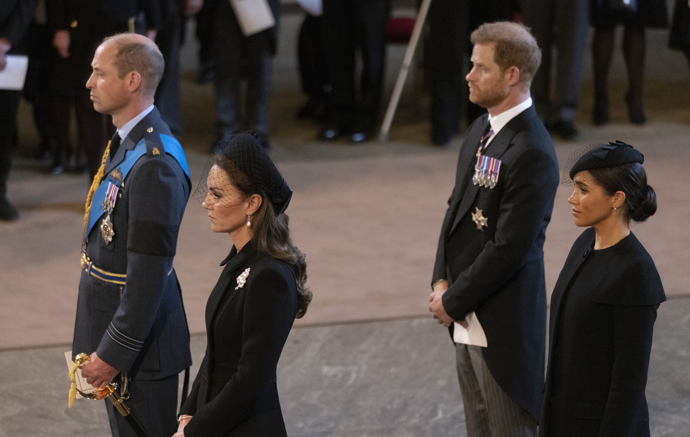 Książę William, książę Harry, Kate Middleton i Meghan Markle