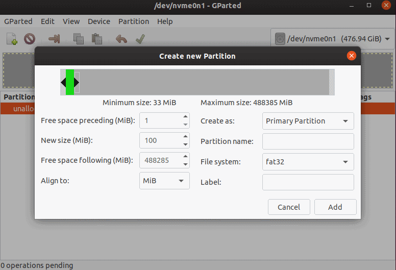 Szyfrowanie systemu przy instalacji Ubuntu (własny podział partycji; bez czyszczenia dysku)