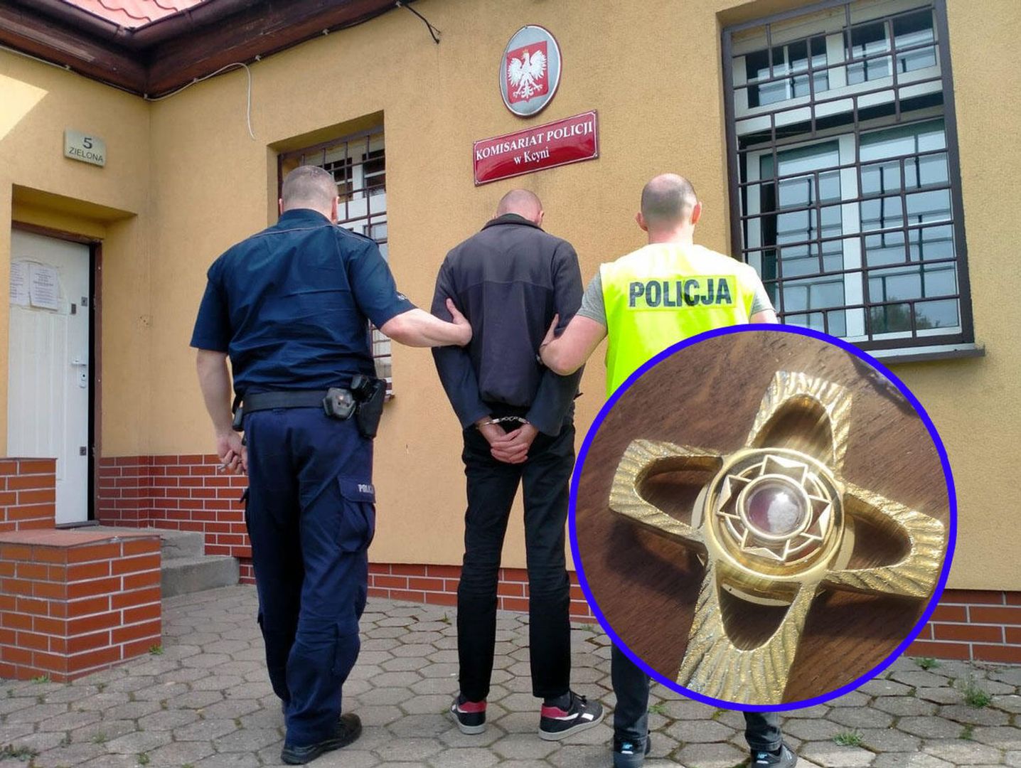 Kcynia: Ukradł z kościoła krzyż z relikwią. Po wyjściu się rozmyślił i po prostu go wyrzucił