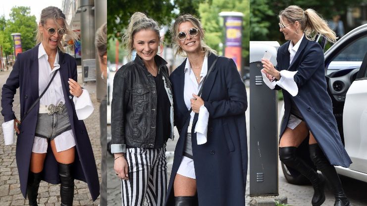 Mandaryna w krótkich szortach i roześmiana Anna Świątczak, wdzięczą się pod Dzień Dobry TVN