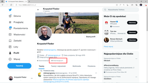 Twitter: odnajdujemy liczbę obserwujących, element jest klikalny