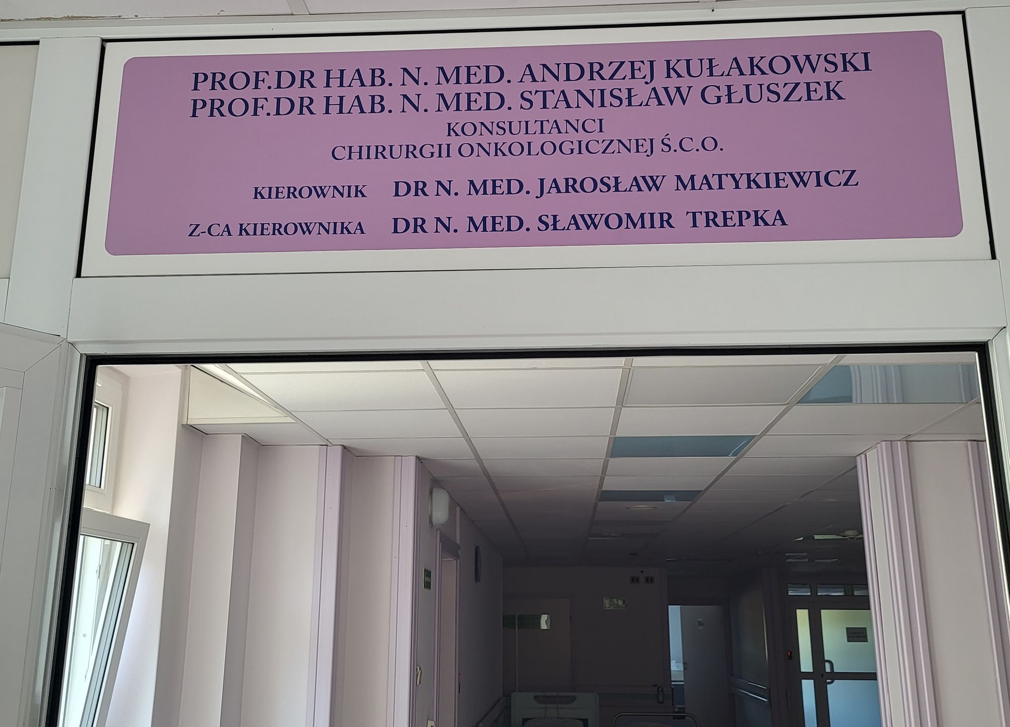 ŚCO w Kielcach - tutaj bohaterka artykułu przeszła operację.