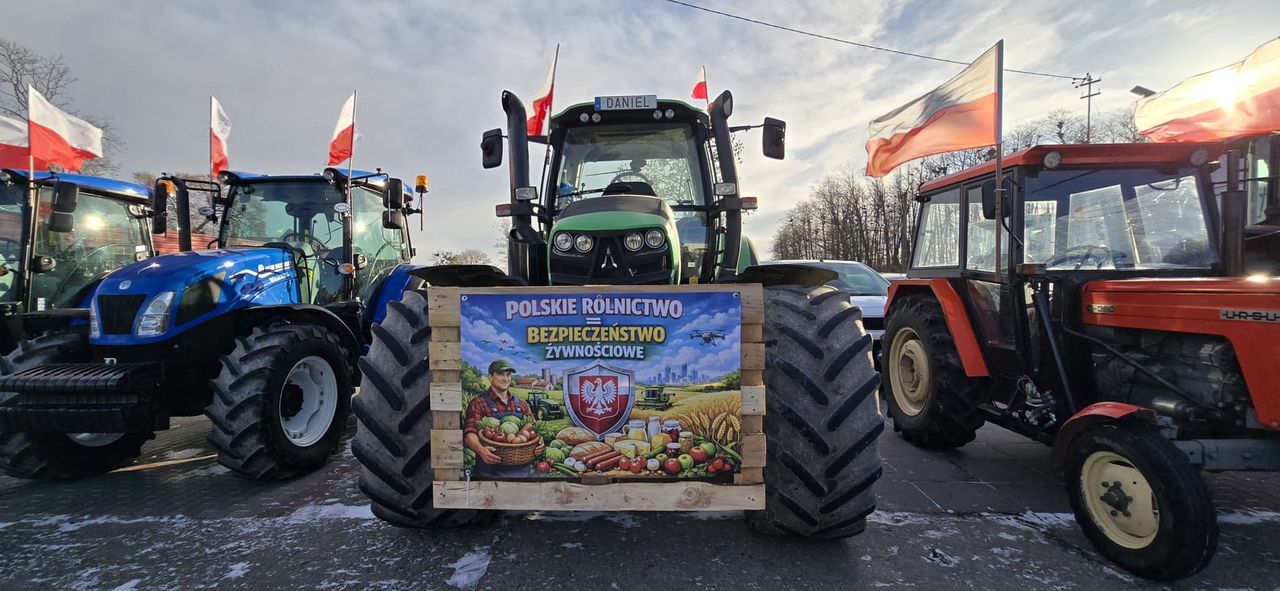 Protest rolników w Bielsku 