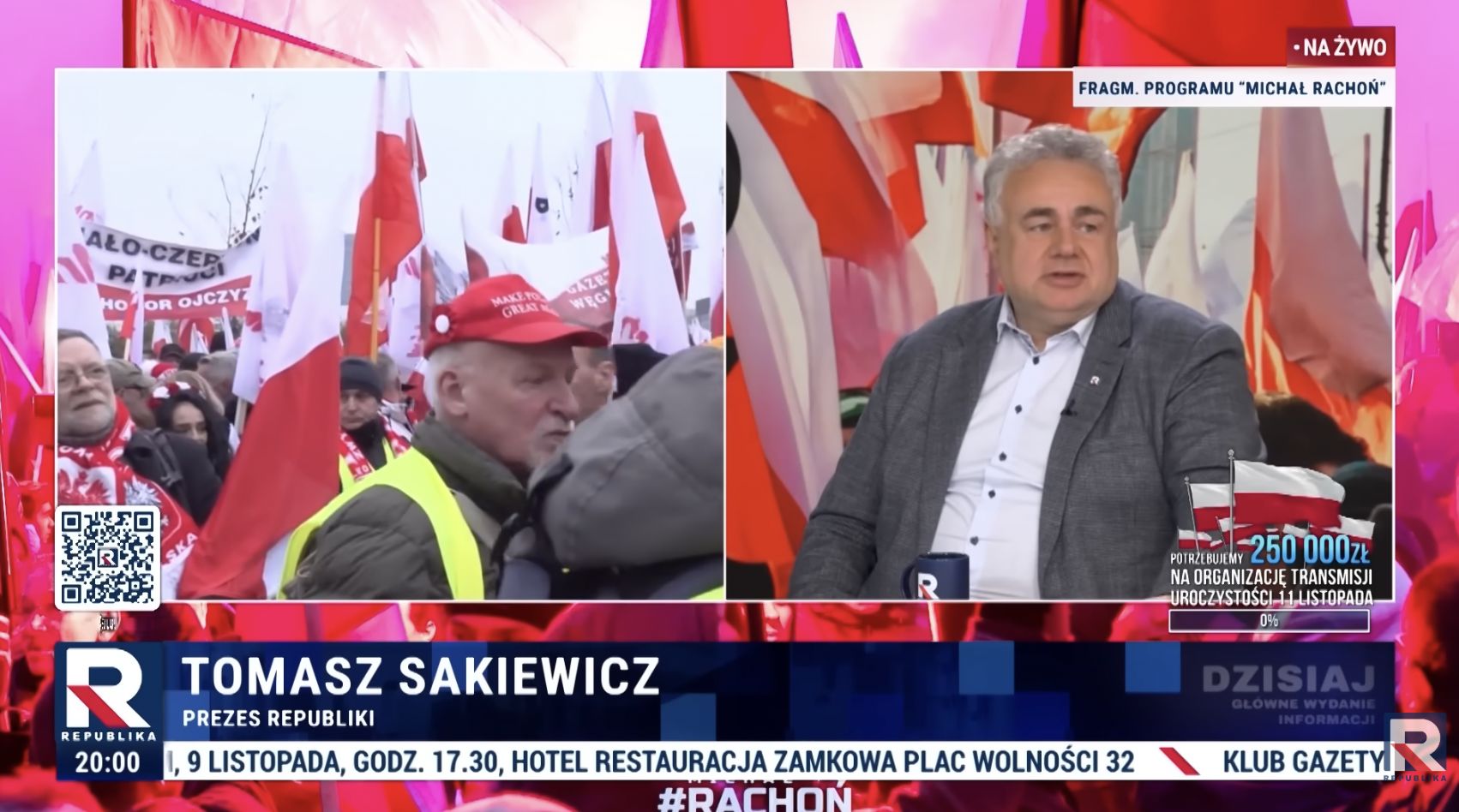 Telewizja Republika prosi widzów o 250 tysięcy złotych