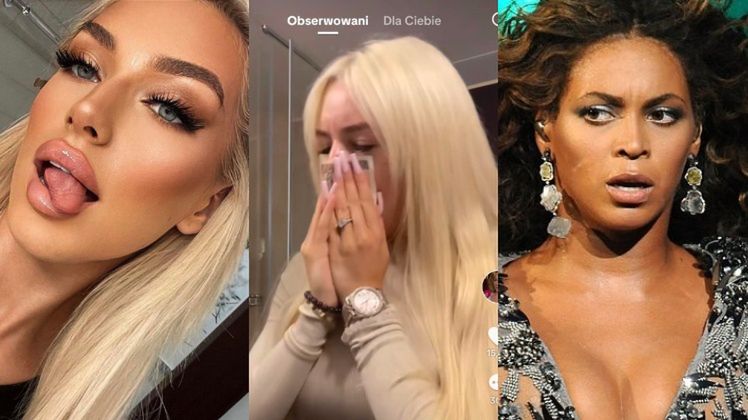 Caroline Derpienski "tłumaczy się" ze smarkania w banknot dwustuzłotowy