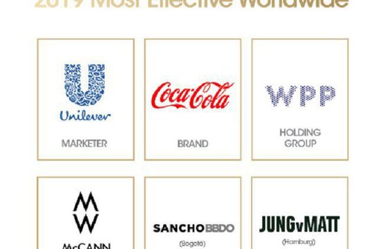 Unilever, Coca-Cola, WPP, McCann, Sancho BBDO i Jung v Matt wśród liderów efektywności reklamowej (Top 10)