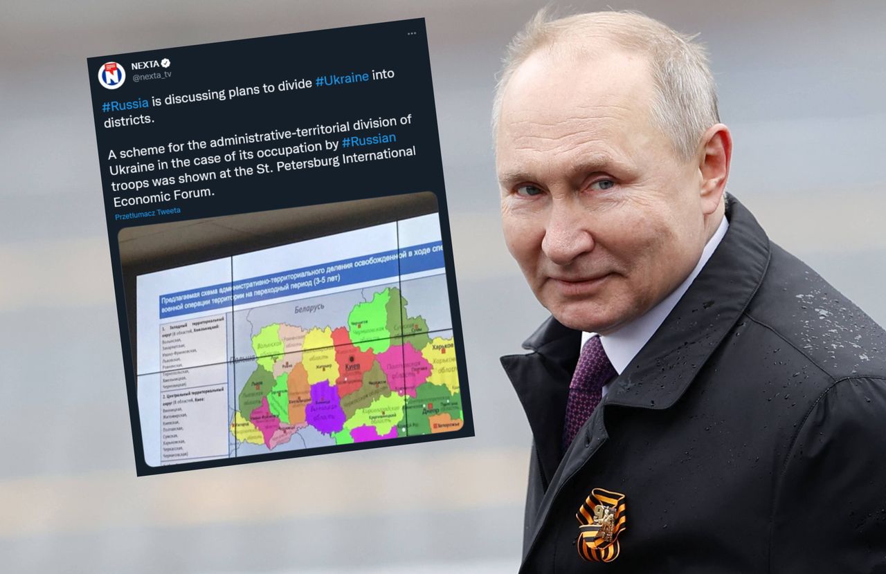 Szokująca mapa. Tak Putin podzielił Ukrainę. "Plan na 3-5 lat"