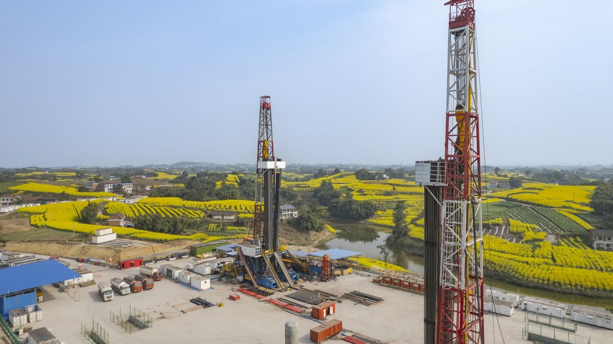 Odwierty gazu łupkowego — zdjęcie ilustracyjne