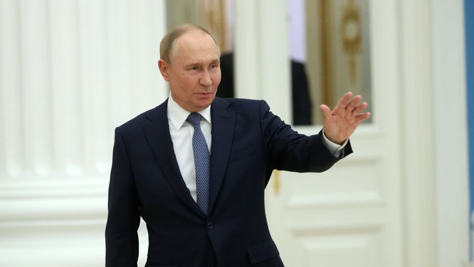 MOSCOW, RUSSIA - JULY 24 (RUSSIA OUT) Russian President Vladimir Putin enters the hall during his meeting on economic development of territories of annexed Ukrainian regions with representatives of his administration, ministers and governors, at the Senate Palace of the Kremlin on July 24, 2024, in Moscow, Russia. Territories of six Ukrainian regions - Donetsk, Luhansk, Kherson, Zaporizhzhia, Crimea, and Sevastopol - have been occupied by Russia since 2014.(Photo by Contributor/Getty Images)
