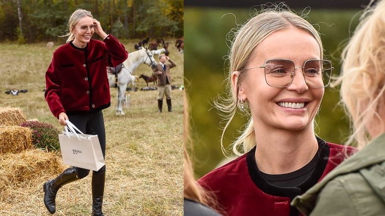Agnieszka Woźniak-Starak świętuje "Hubertusa" w stadninie żony Piotra Kraśki (ZDJĘCIA)
