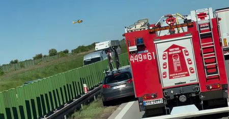 Karambol na A4. Siedem osób rannych. Lądował śmigłowiec LPR