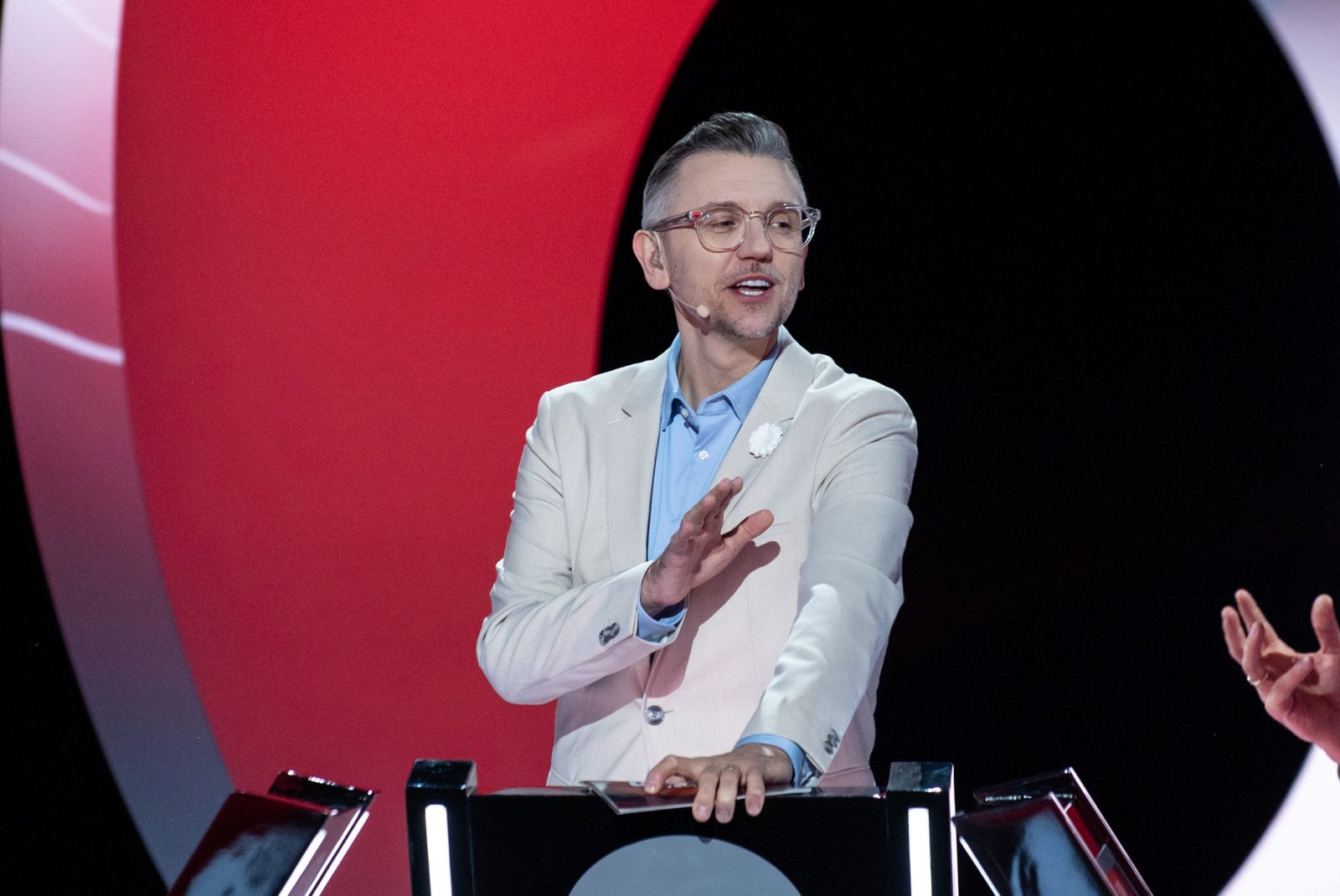 Zdjęcia z planu teleturnieju "Omnibus - szybcy i mądrzy" TVP1