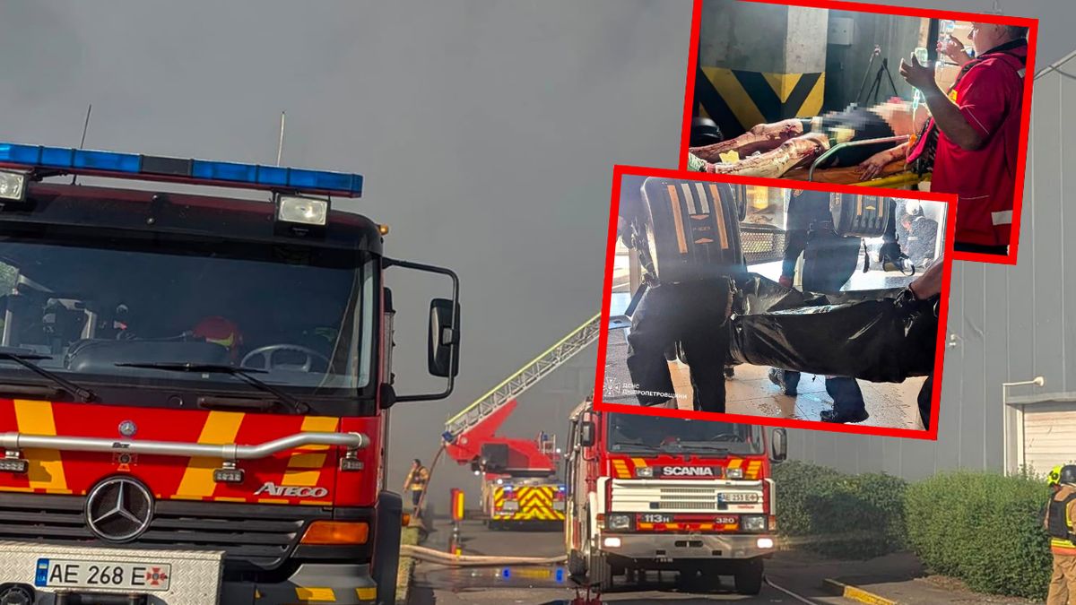 Atak dronów na centrum handlowe w Krzywym Rogu