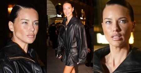 Adriana Lima z NOWYM OBLICZEM i w mini buja się po Paryżu. Podobno nic nie robiła z twarzą... (ZDJĘCIA)