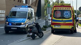 Czołowe zderzenie dwóch rowerzystów. Jeden z nich z otwartym złamaniem ręki w szpitalu