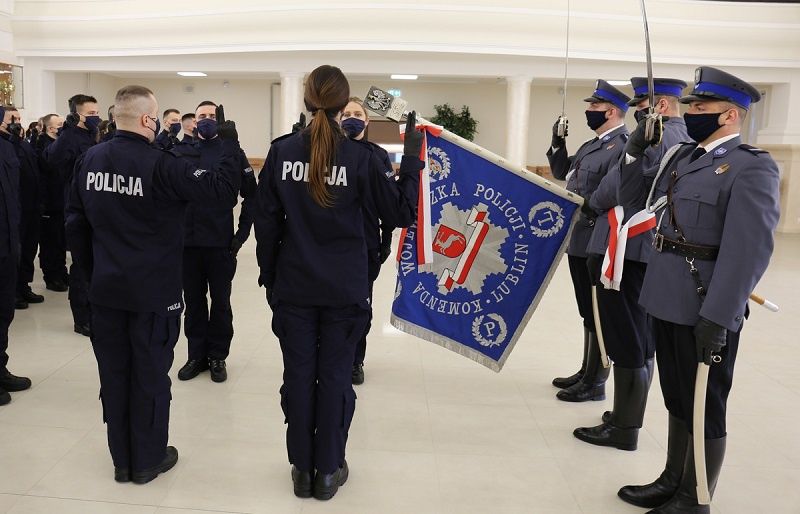 Nowi funkcjonariusze Komendy Wojewódzkiej Policji w Lublinie