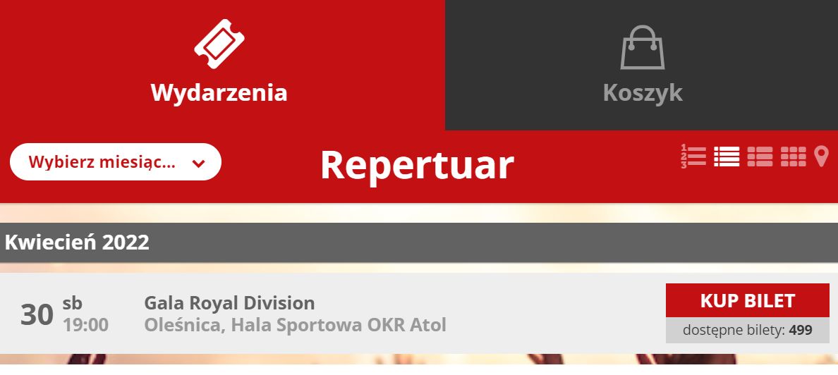 Bilety na Royal Division wciąż są dostępne