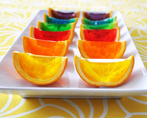 Rainbow Gelatin Orange Wedges