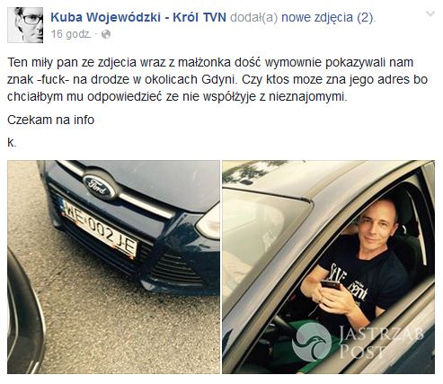 Kuba Wojewódzki obrażony przez mieszkańca Gdynii