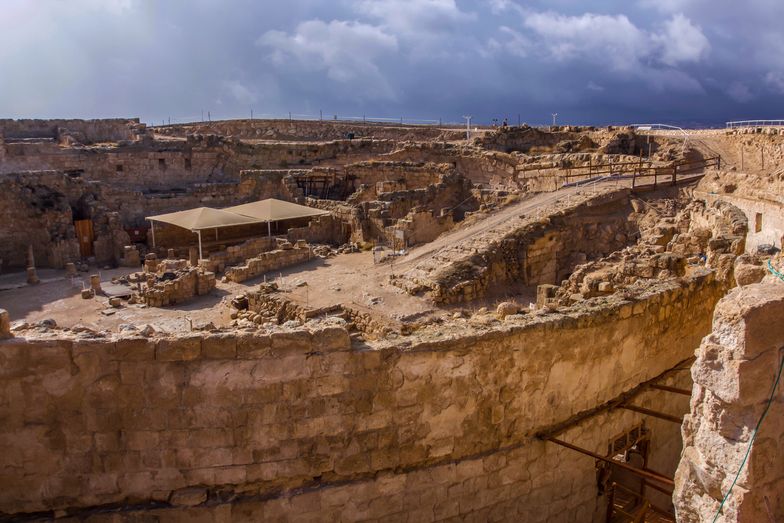 Herodium Archaeological site Herodes palace in the Judaean Mountain Country Travel Israel