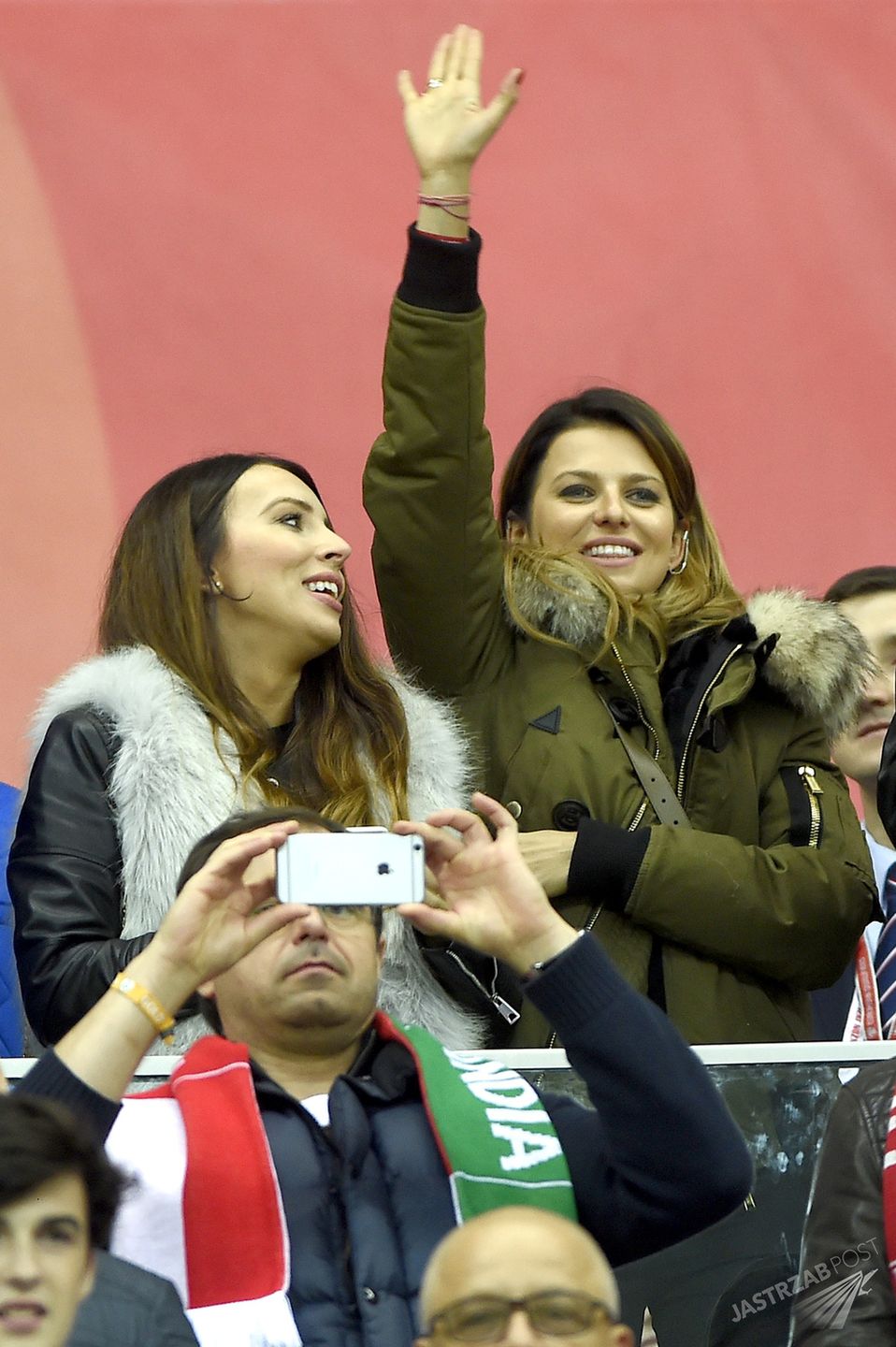 Anna Lewandowska na meczu Polska - Irlandia