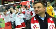 Andrzej Duda świętował zwycięstwo z polską reprezentacją w szatni [wideo]