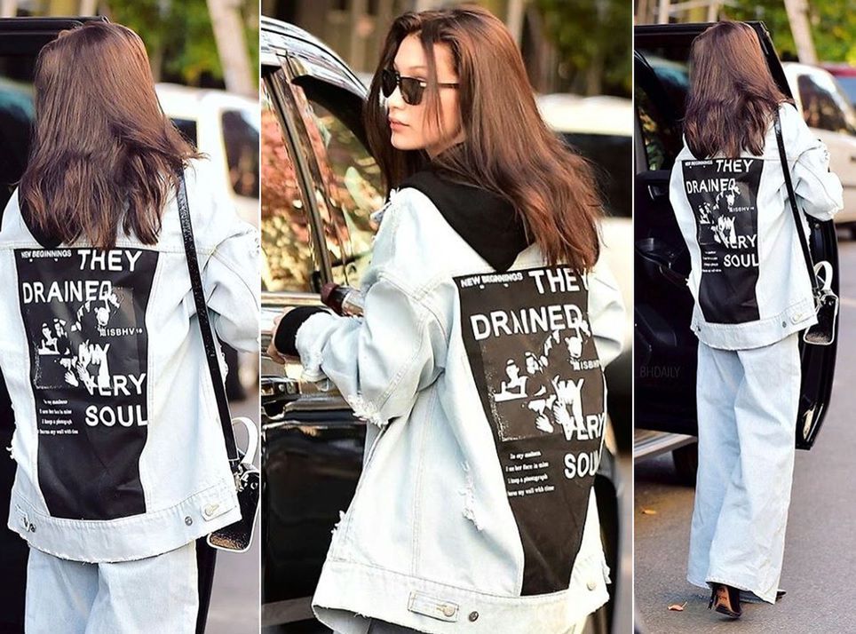 LOOK OF THE DAY: Bella Hadid w kurtce MISBHV