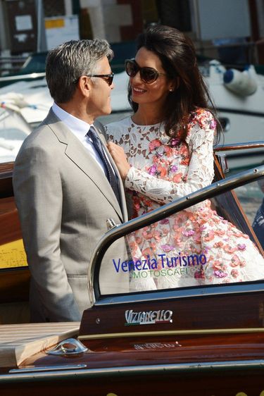 Amal Clooney i George Clooney we Włoszech