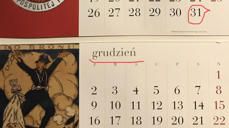 Błędy dotyczą ostatniego dnia listopada i całego grudnia