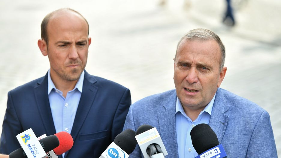 Borys Budka i Grzegorz Schetyna z PO