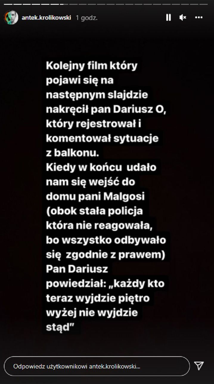 Antek Królikowski o strzelaninie z udziałem teścia