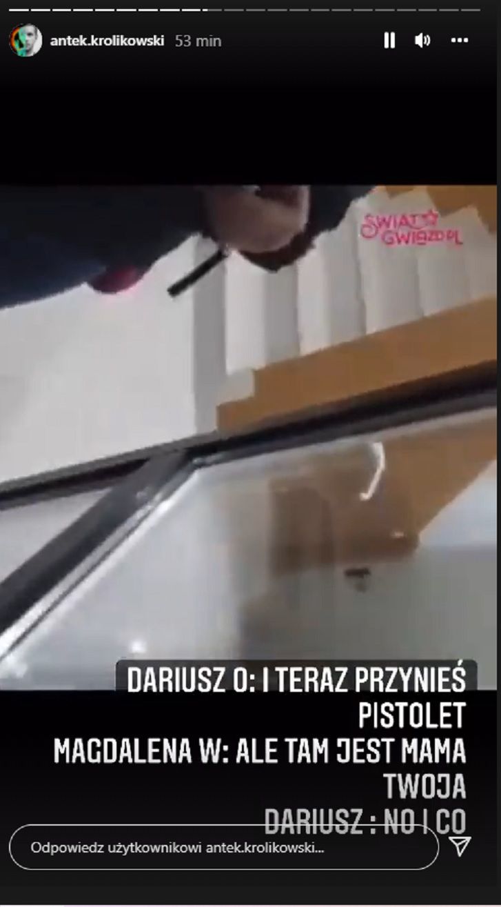 Antek Królikowski o strzelaninie z udziałem teścia