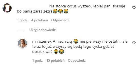 Małgorzata Rozenek odpowiada na komentarze fanów