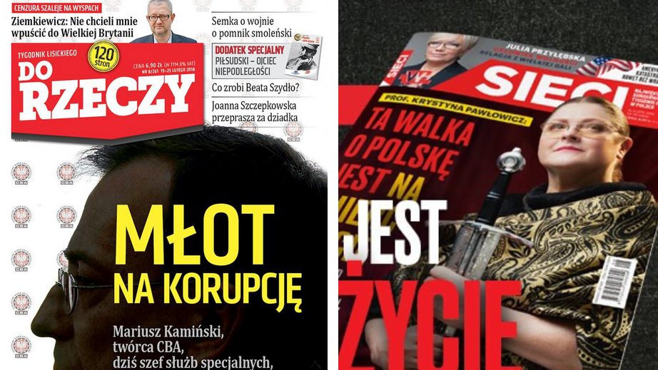 Okładki "Do Rzeczy" i "Sieci"