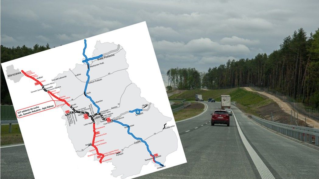 Droga ekspresowa S17 łącząca Warszawę z Lublinem stopniowo wydłuża się o dodatkowe odcinki.