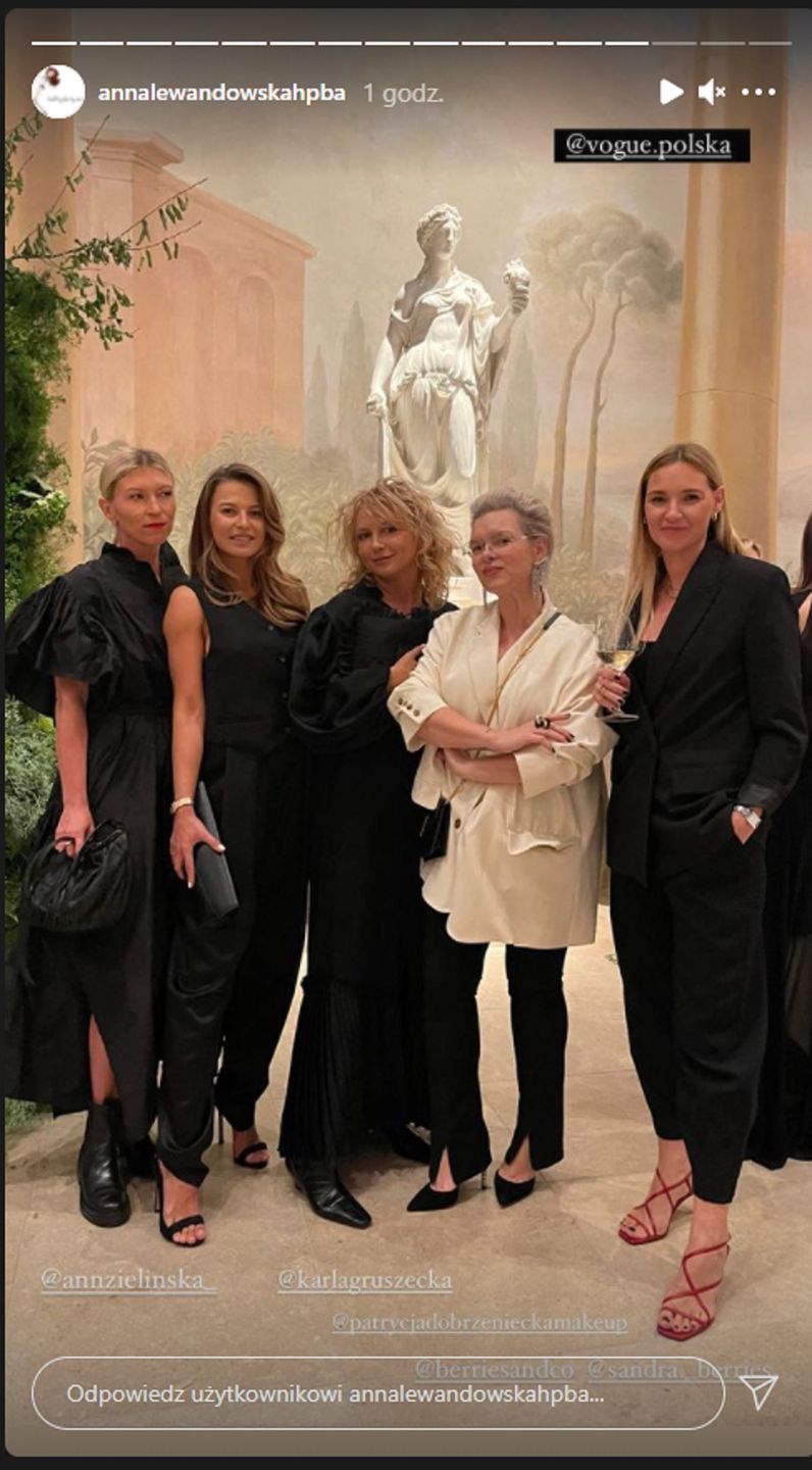 Anna Lewandowska na imprezie Vogue Polska